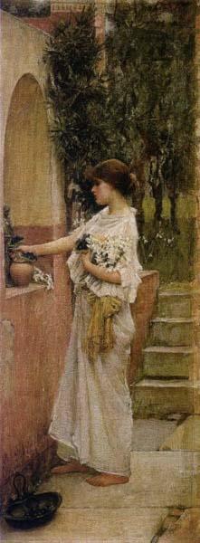 John William Waterhouse A Roman Offering oil painting picture